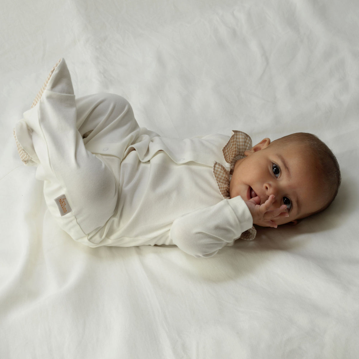 Gingham Collar Babygro Rachel Riley US