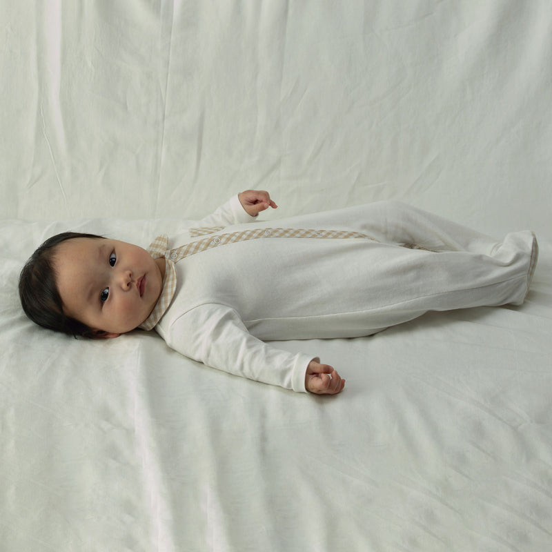 Gingham Check Babygro