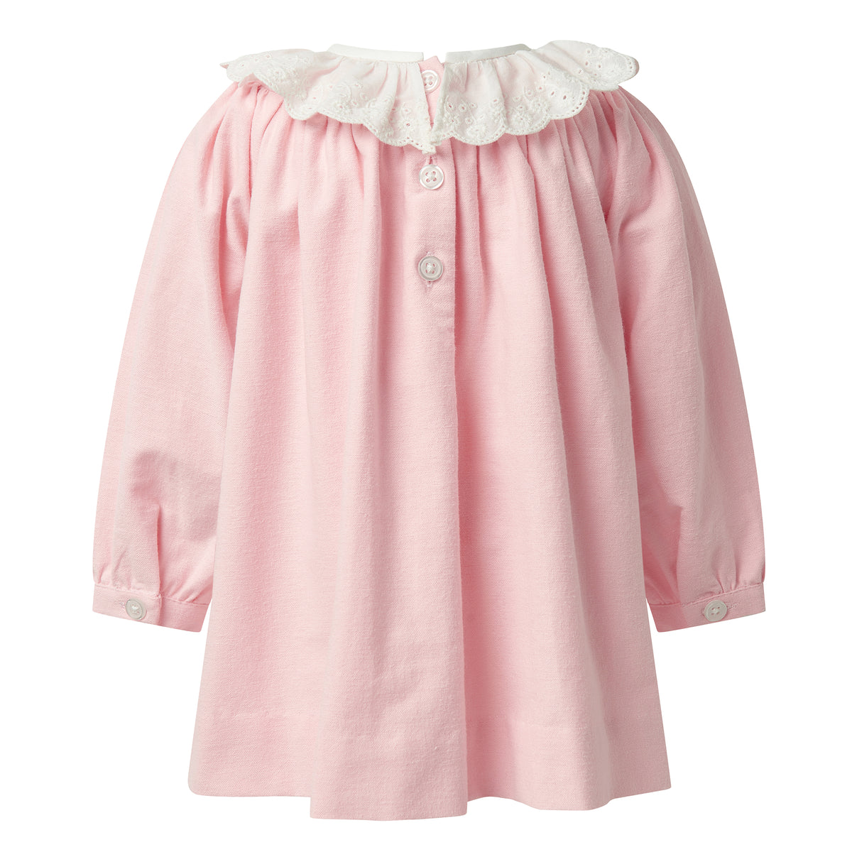 Flannel Dress with Broderie Collar Rachel Riley US