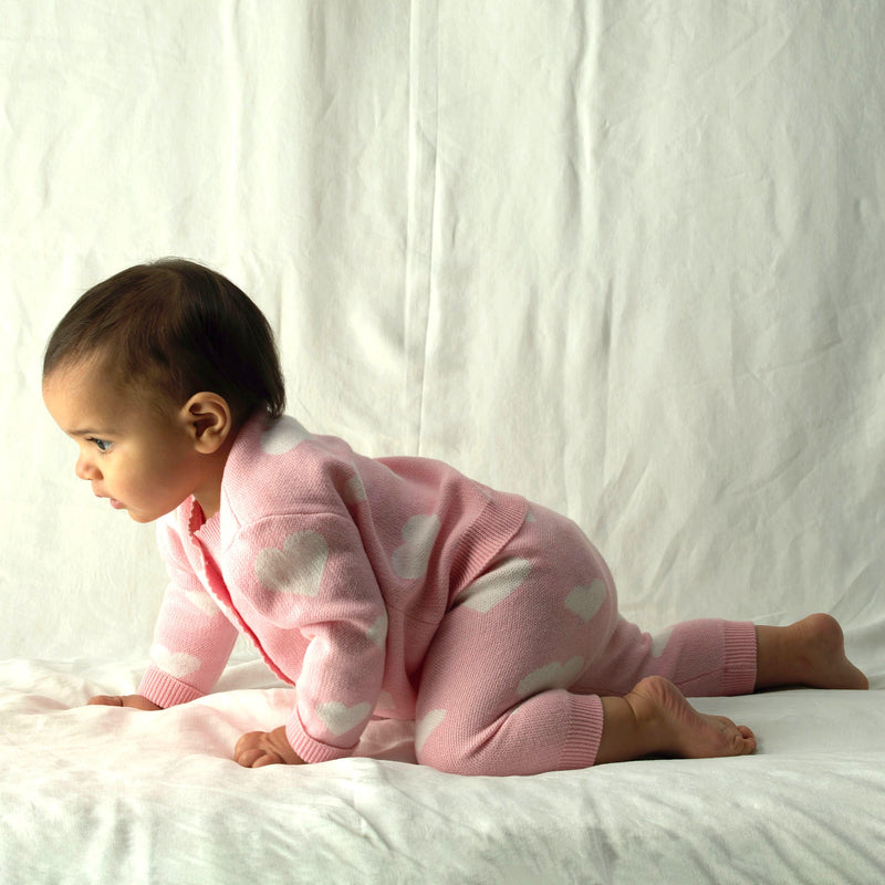 Heart Knit Cardigan & Leggings Set