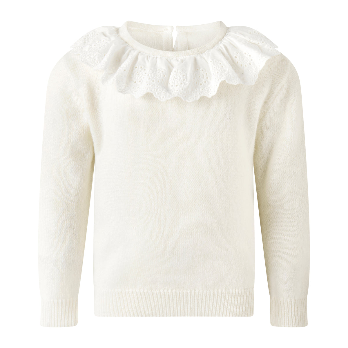 Ivory Cashmere Set with Broderie Collar Rachel Riley US