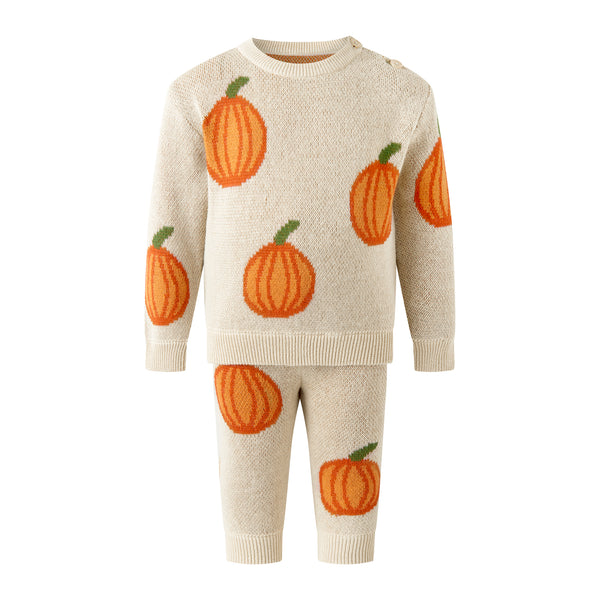 Pumpkin Knit Sweater and Leggings Set