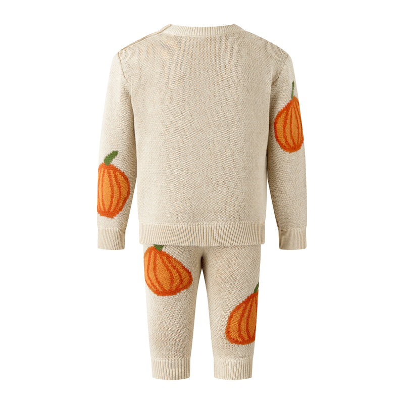 Pumpkin Knit Sweater and Leggings Set