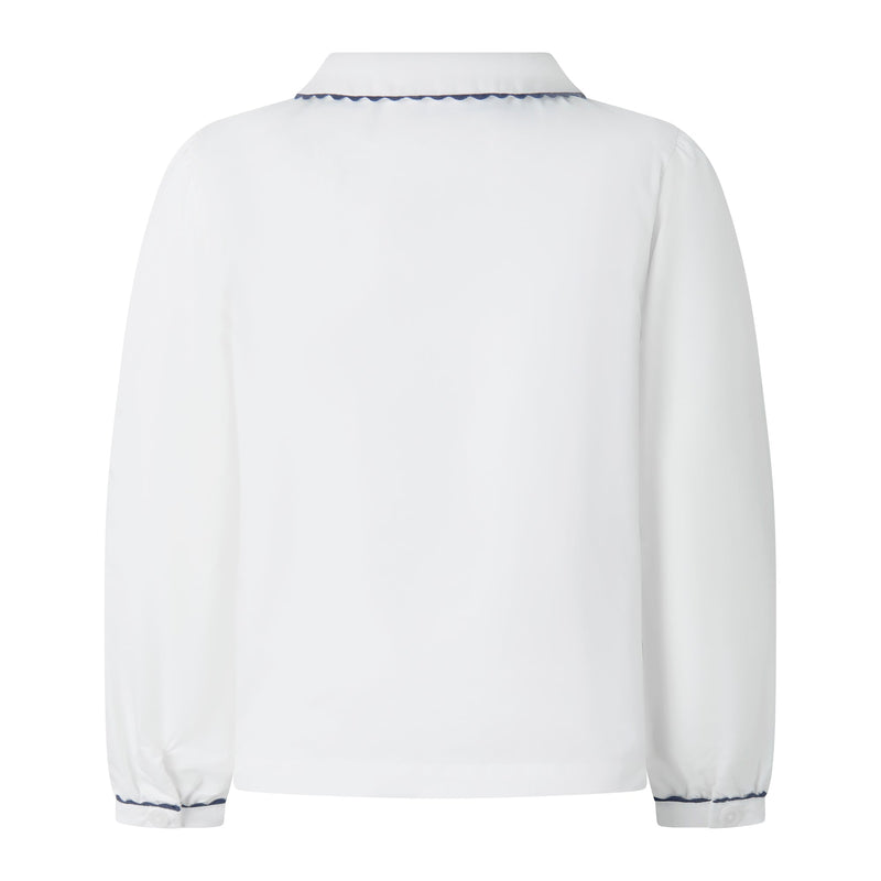 Navy  Ric Rac Blouse