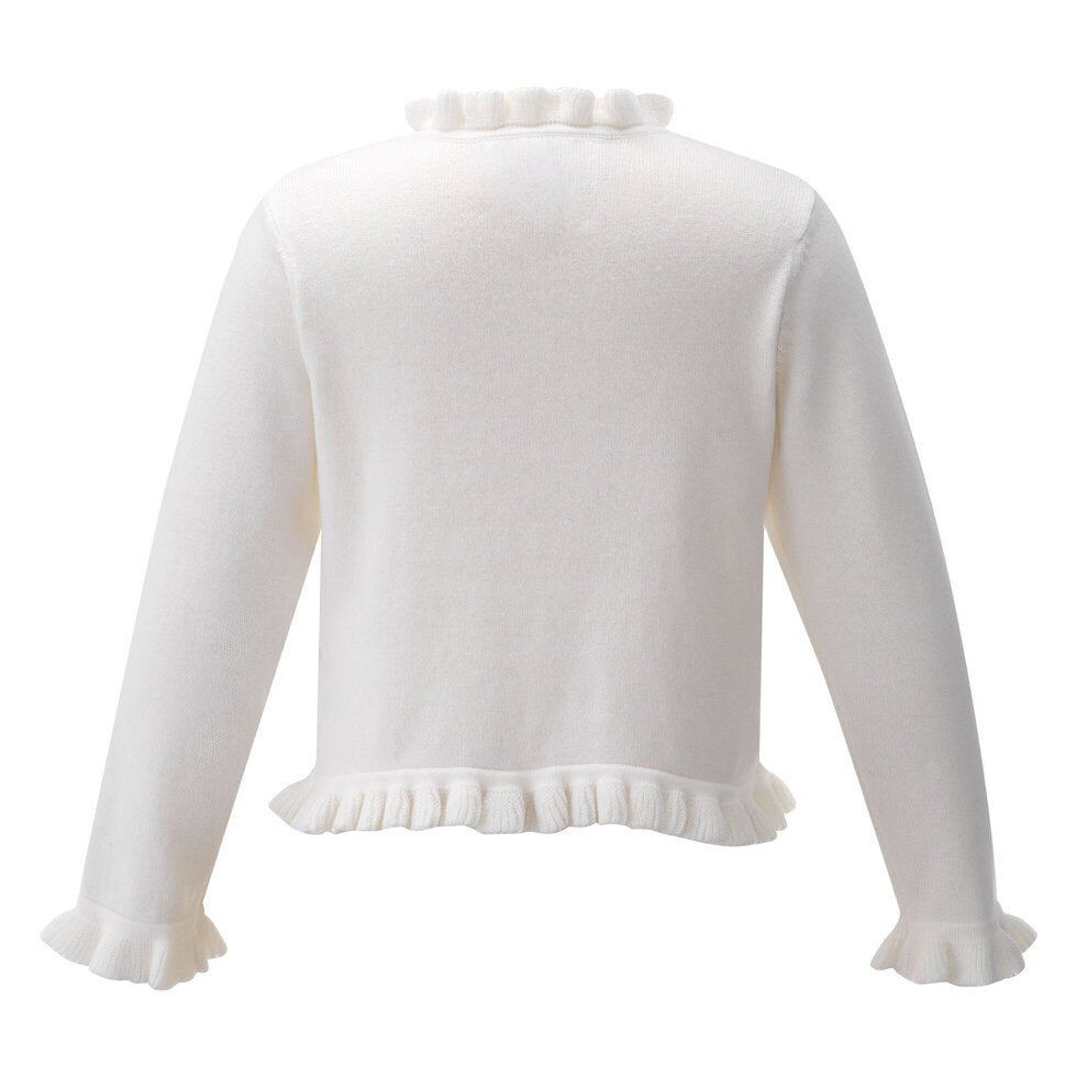 Eloise Ivory Embroidered Cardigan Rachel Riley US