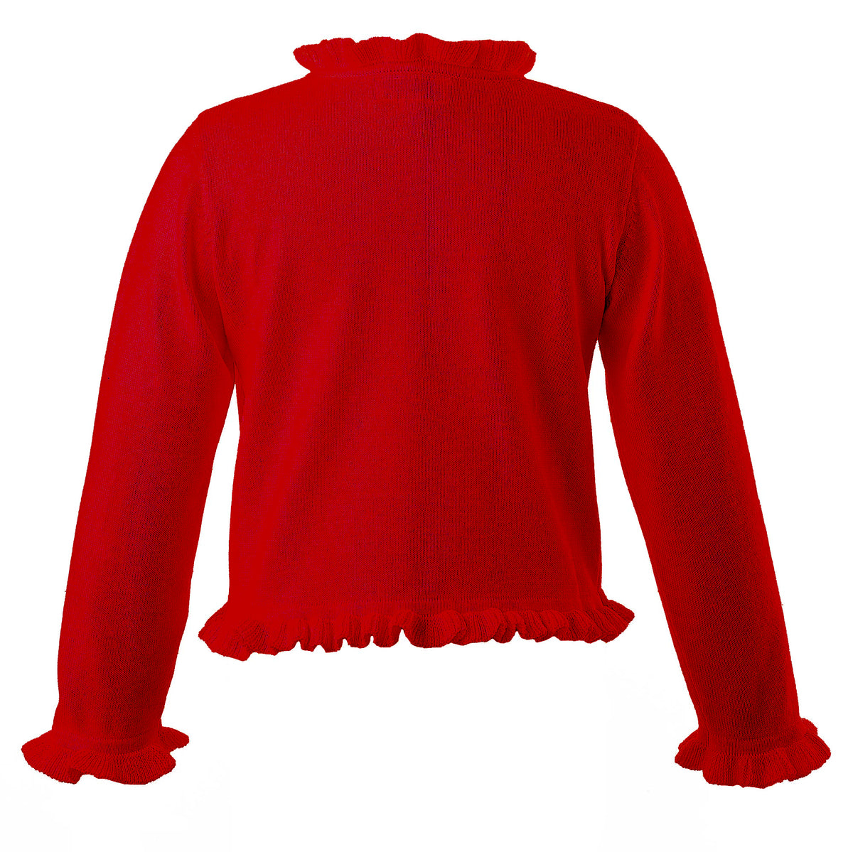 Red Frill Cardigan Rachel Riley US