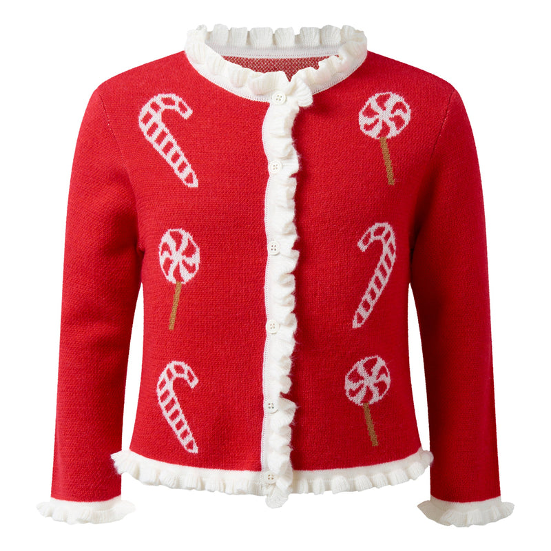 Candy Cane Intarsia Cardigan Rachel Riley US