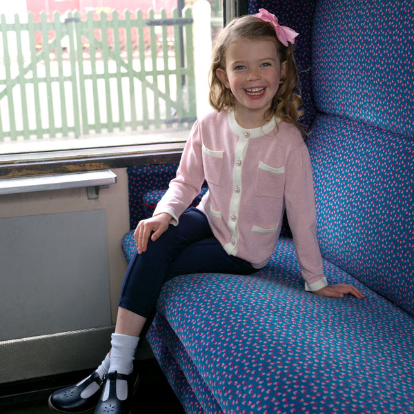 Pink Knit Pocket Cardigan Rachel Riley US