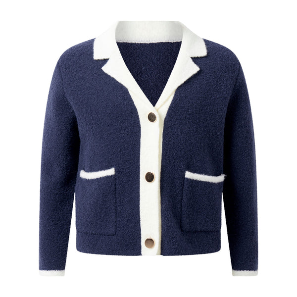 Navy Knit Blazer