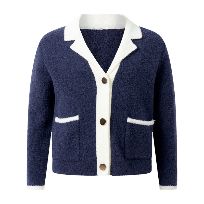 Navy Knit Blazer