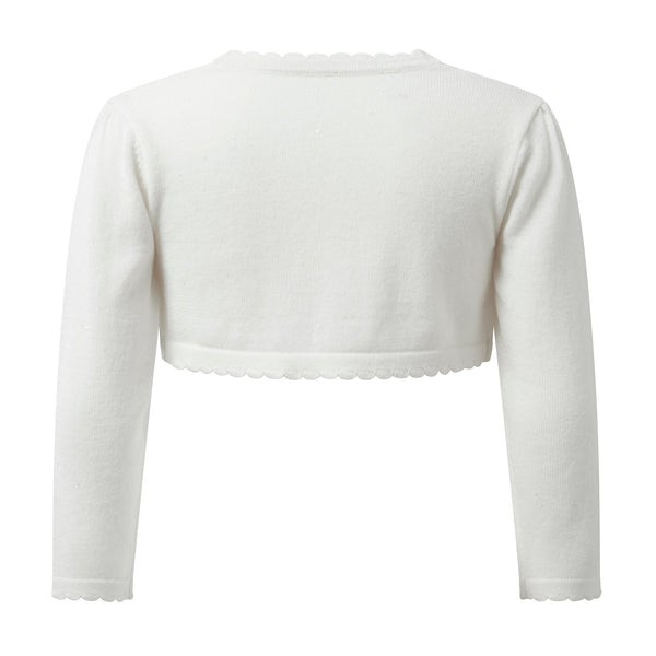 Ivory Sparkle Scalloped Bolero Rachel Riley US