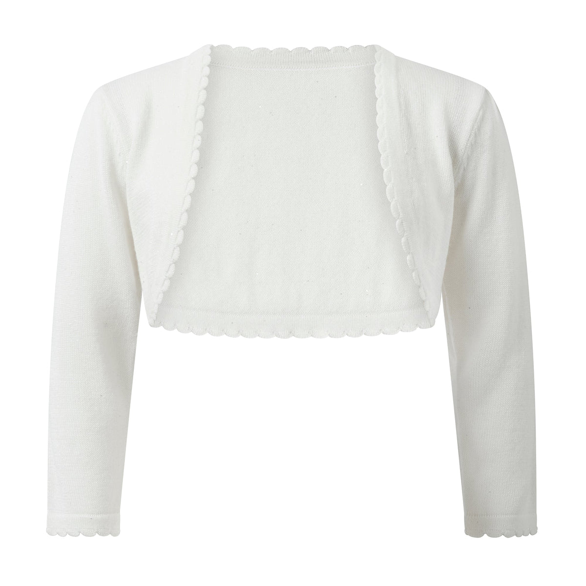 Ivory Sparkle Scalloped Bolero Rachel Riley US