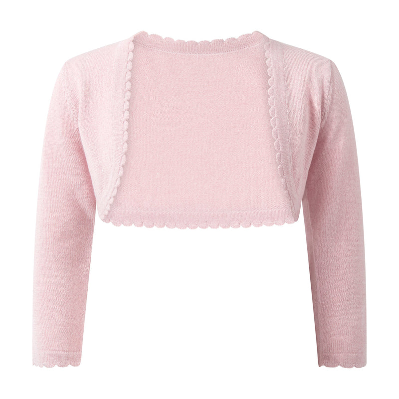 Pink Sparkle Scalloped Bolero