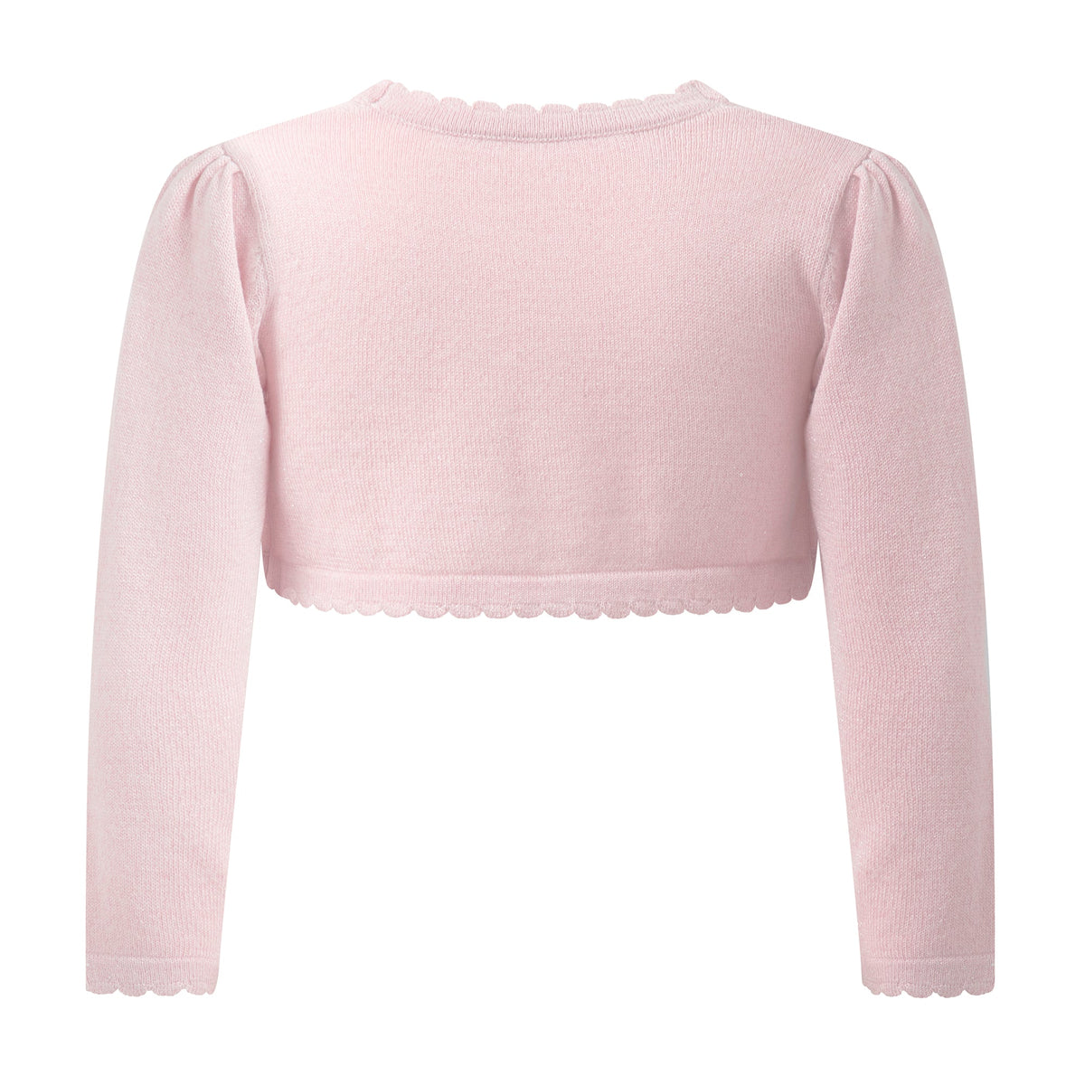 Pink Sparkle Scalloped Bolero