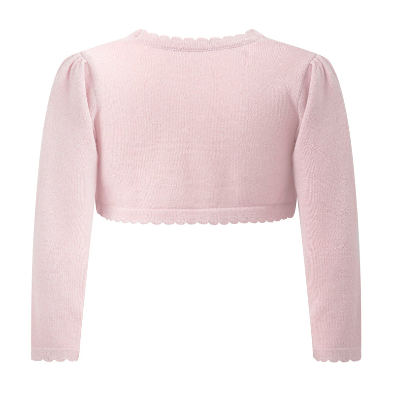 Pink Sparkle Scalloped Bolero