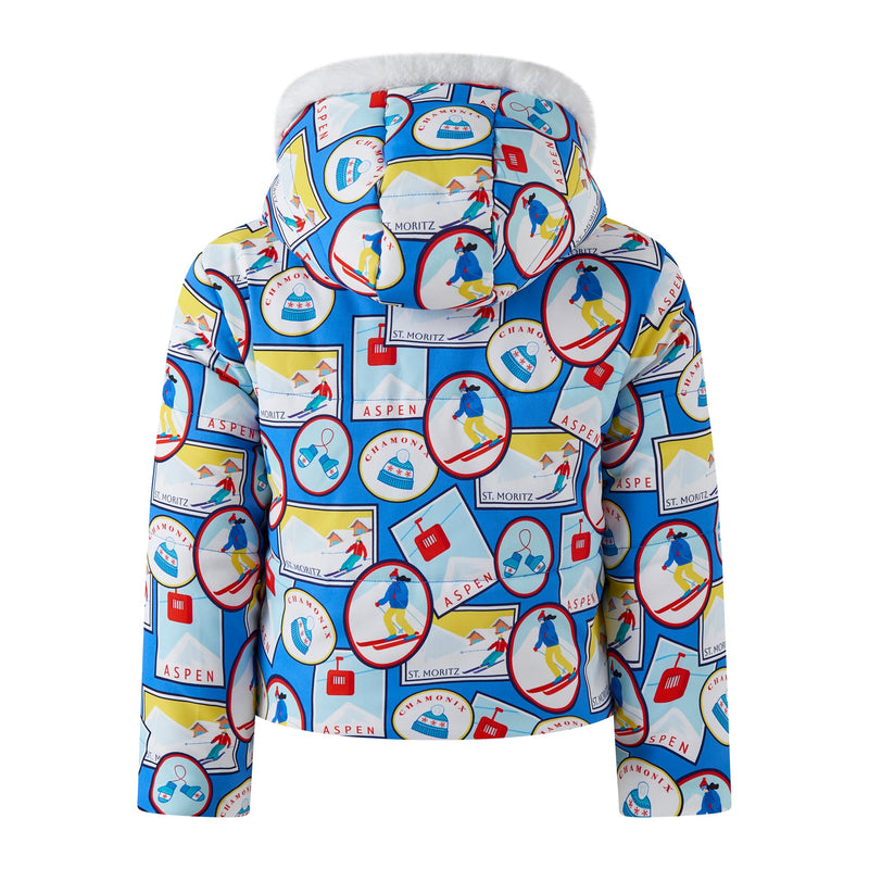 Travel Print Puffer Jacket Rachel Riley US