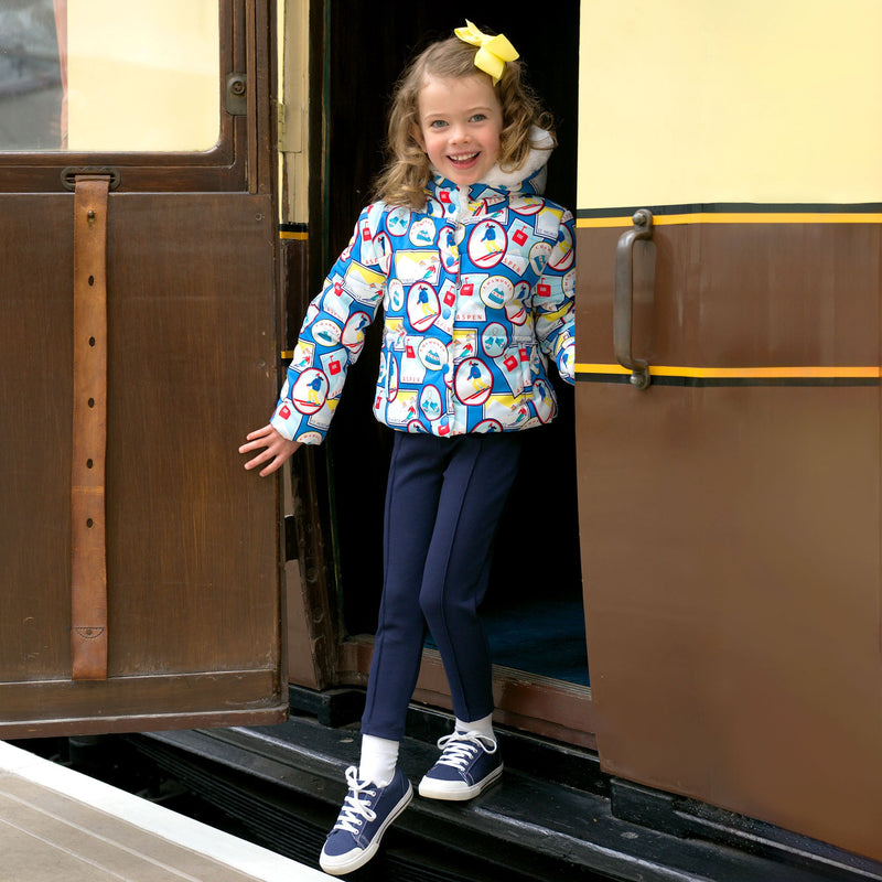 Travel Print Puffer Jacket Rachel Riley US