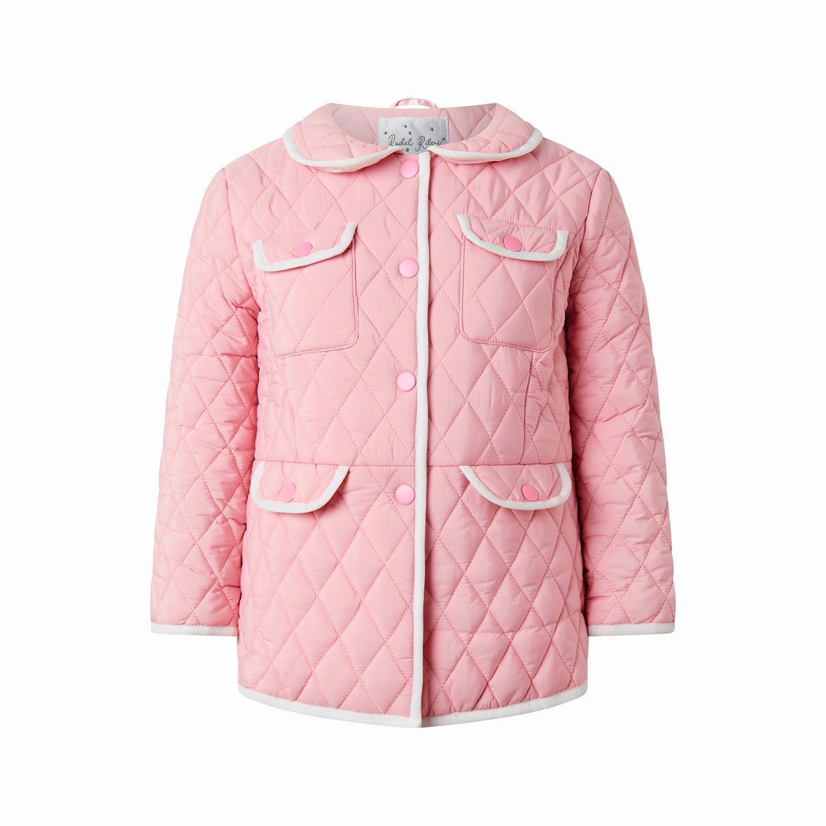 Pink Two-Tone Quilted Jacket Rachel Riley US