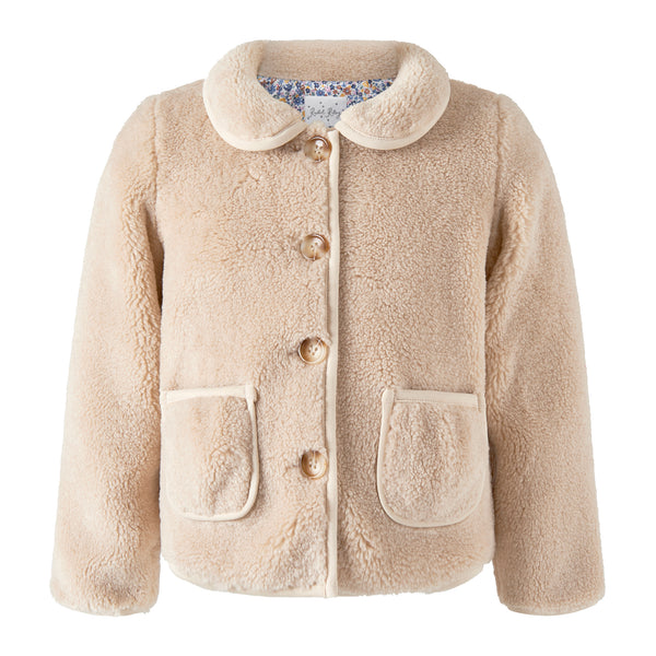 Cream Shearling Jacket Rachel Riley US