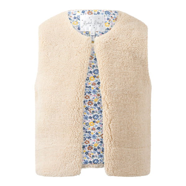 Cream Shearling Vest Rachel Riley US