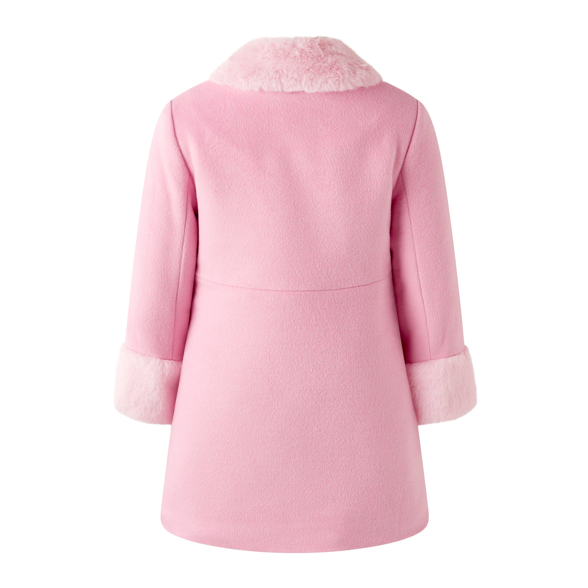 Sparkle Button Faux Fur Dress Coat