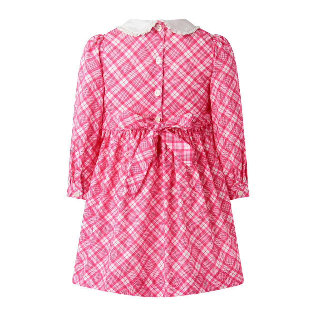 Bow Smocked Check Dress Rachel Riley US