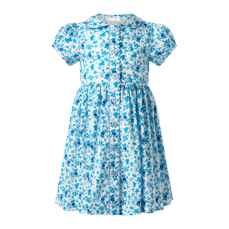 ladies blue floral dress Next Dresses With Sleeves Naira Pleated Maxi Dress Cornflower Floral Petal Pup USA Go up or down a size and she will still fit In Your Happy Place Light