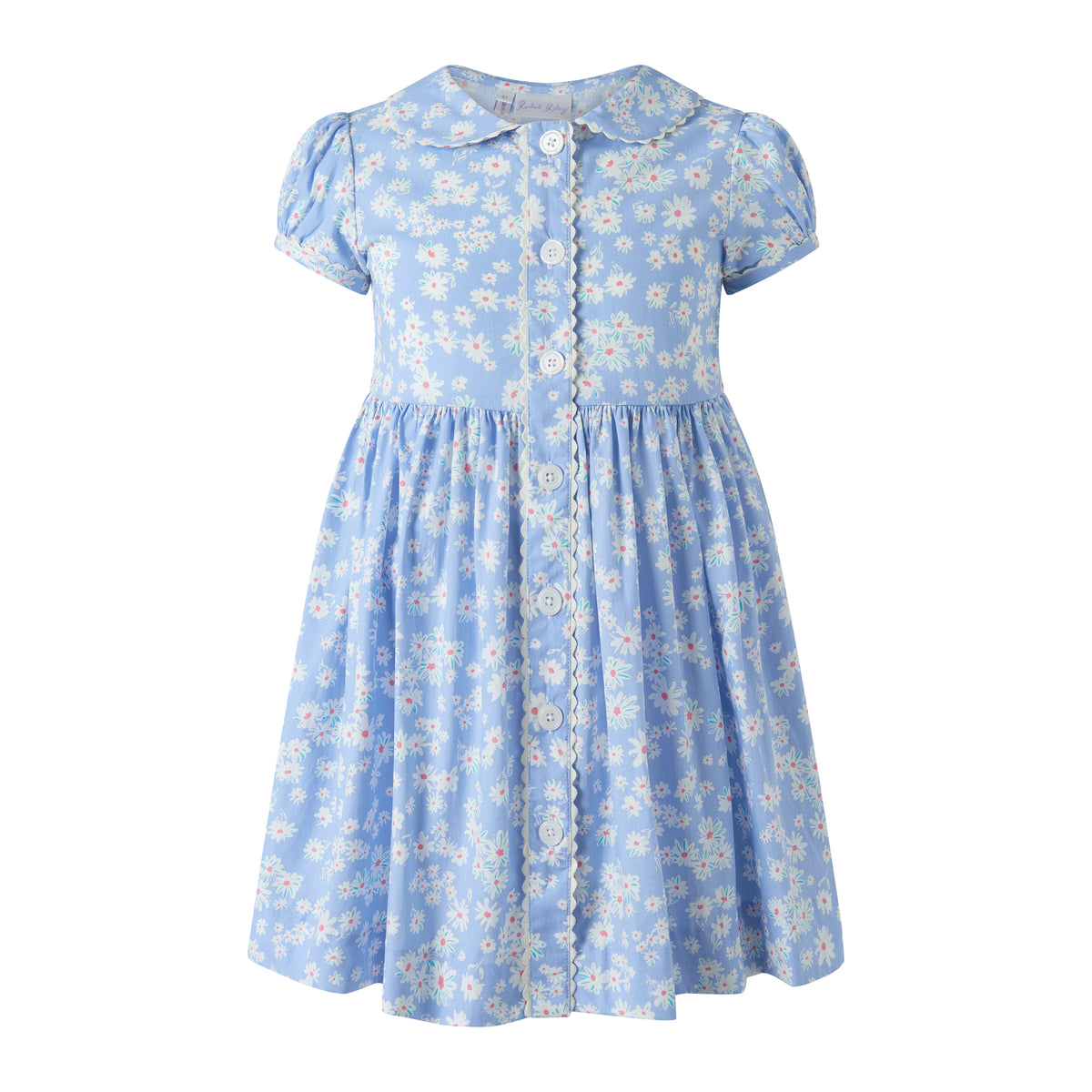 Blue Daisy Button-Front Dress Rachel Riley US