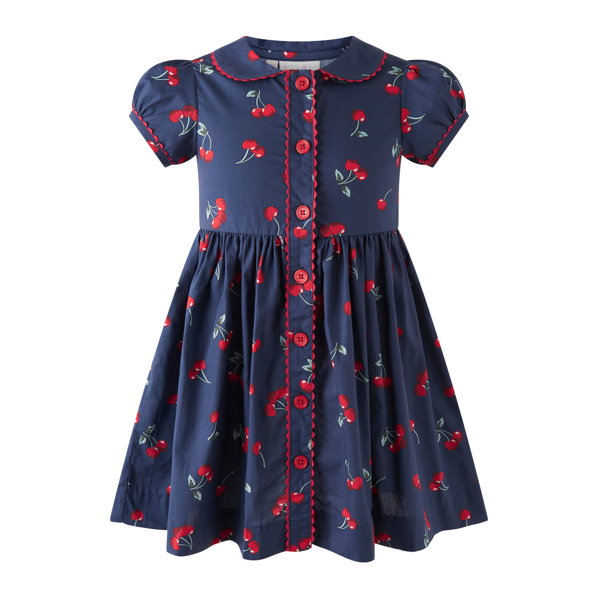 Cherry Button-Front Dress Rachel Riley US