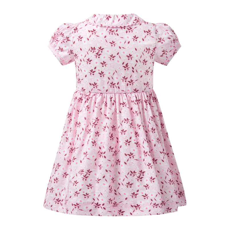 Light Pink Floral Button-Front Dress Rachel Riley US