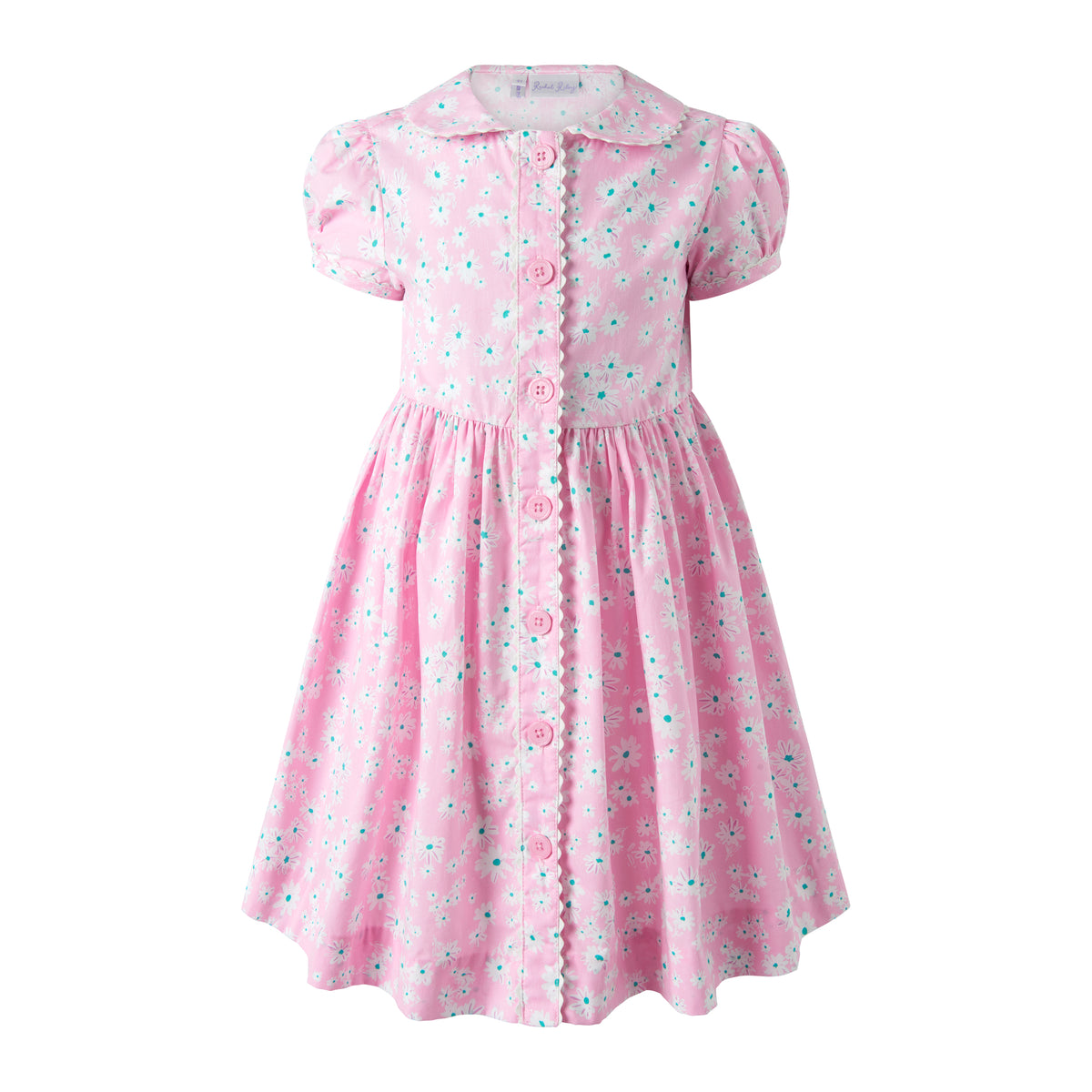 Pink Daisy Button-Front Dress Rachel Riley US