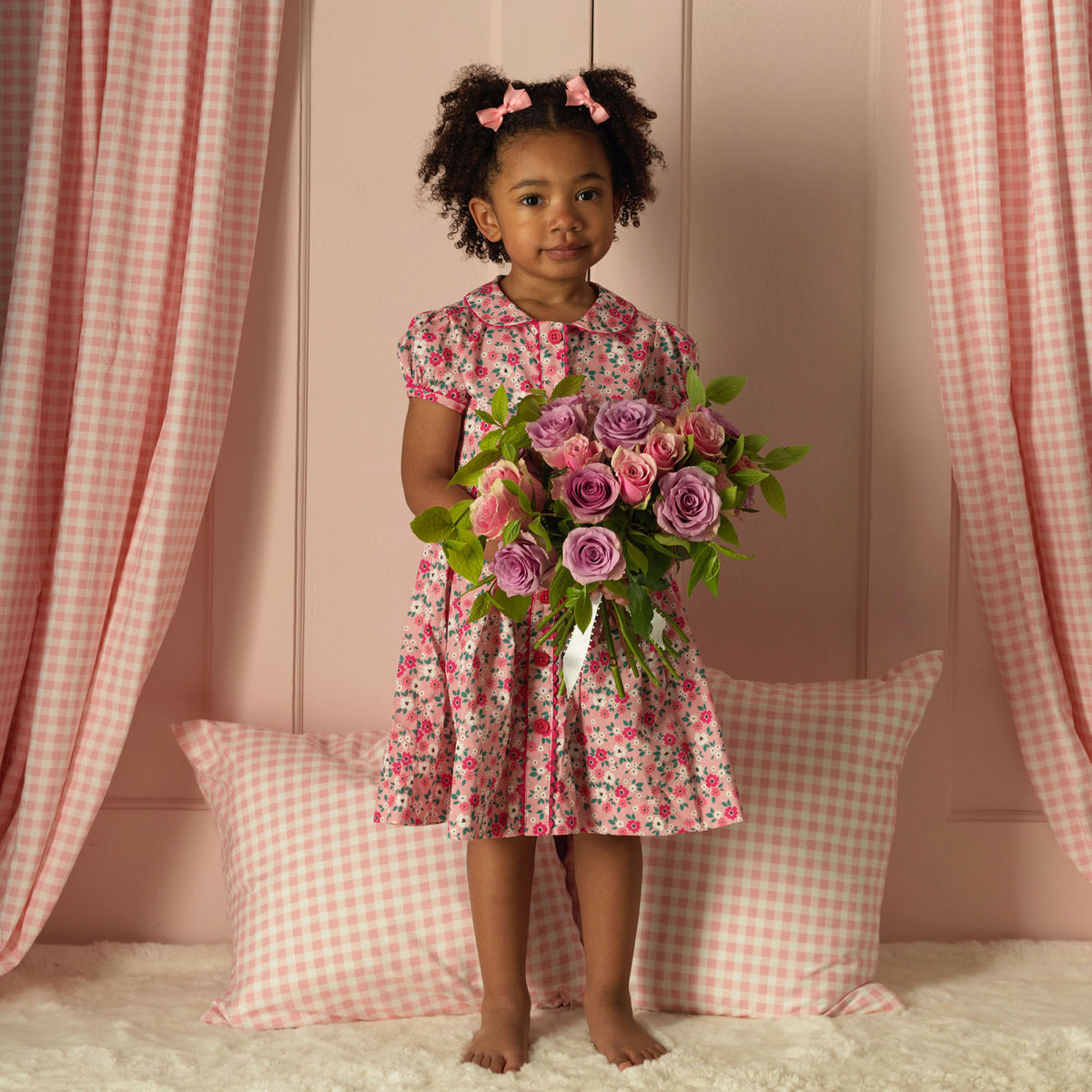 Blossom Flower Button-Front Dress Rachel Riley US