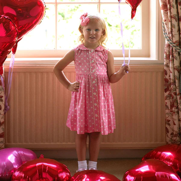 Bright Pink Satin Ribbon Hairbow Rachel Riley US