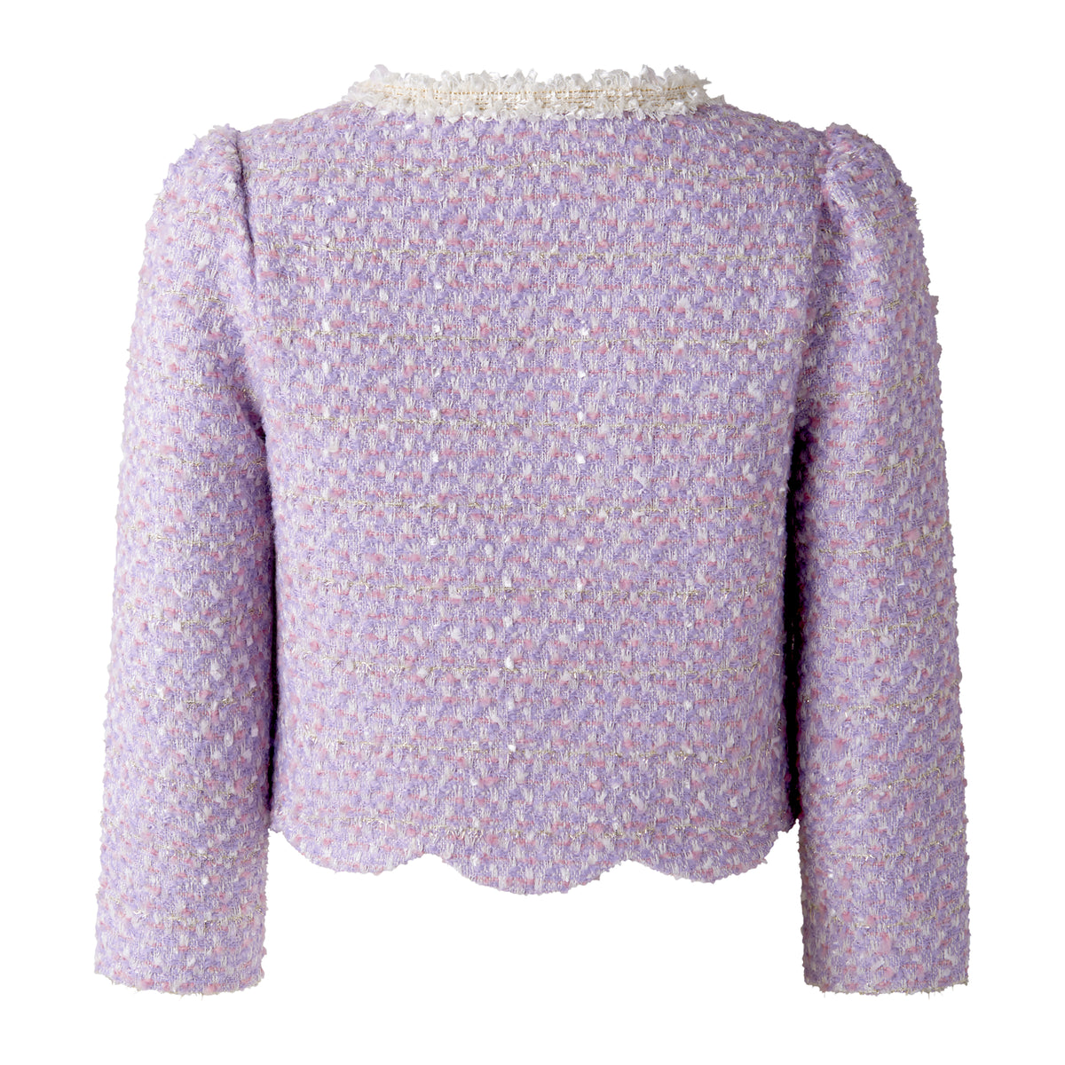 Purple Tweed Scalloped Skirt Set Rachel Riley US