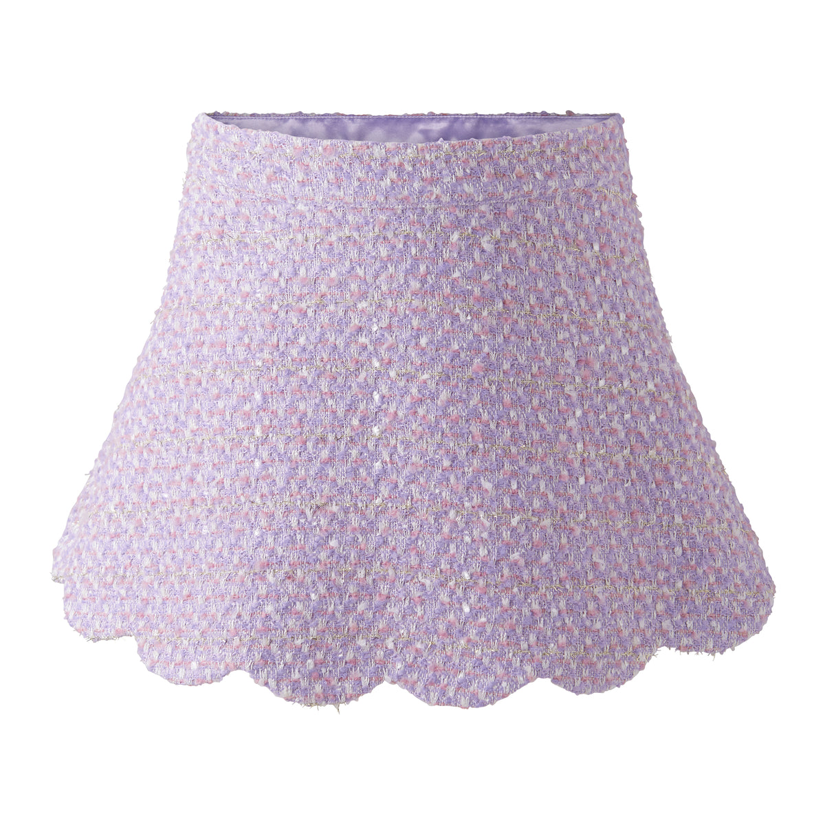 Purple Tweed Scalloped Skirt Set Rachel Riley US