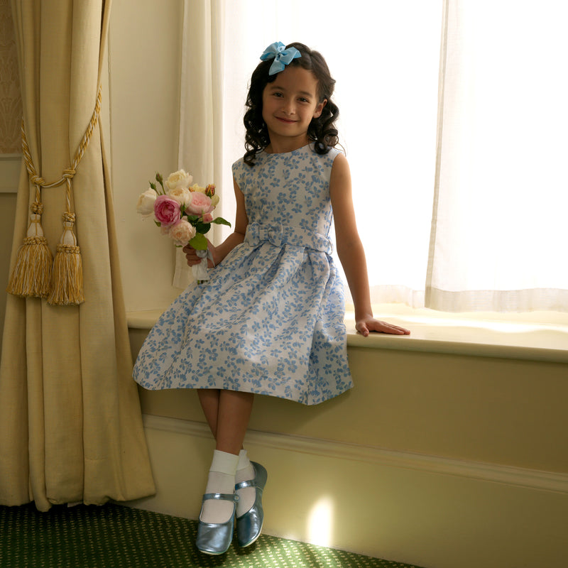 Periwinkle Damask Party Dress