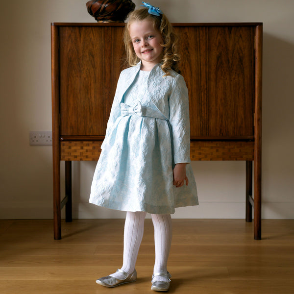 Blue Floral Damask Bolero