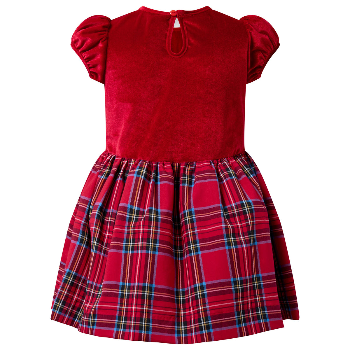 Red Velvet Check Party Dress Rachel Riley US