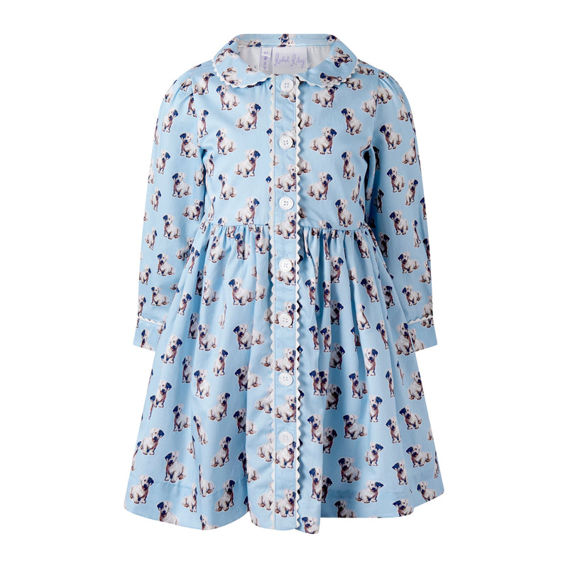 Puppy Button-front Dress Rachel Riley US