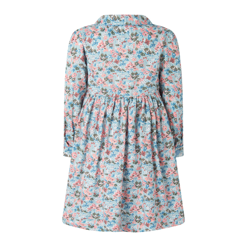 Blue Floral LS Button-front Dress Rachel Riley US