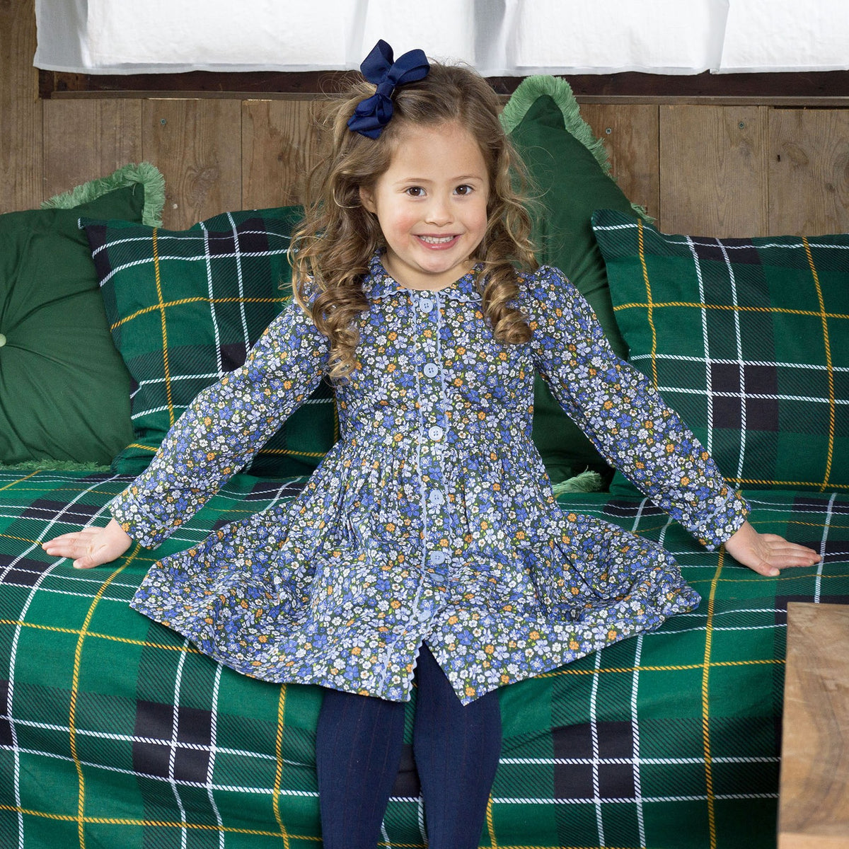 Meadow Floral Button-Front Dress Rachel Riley US