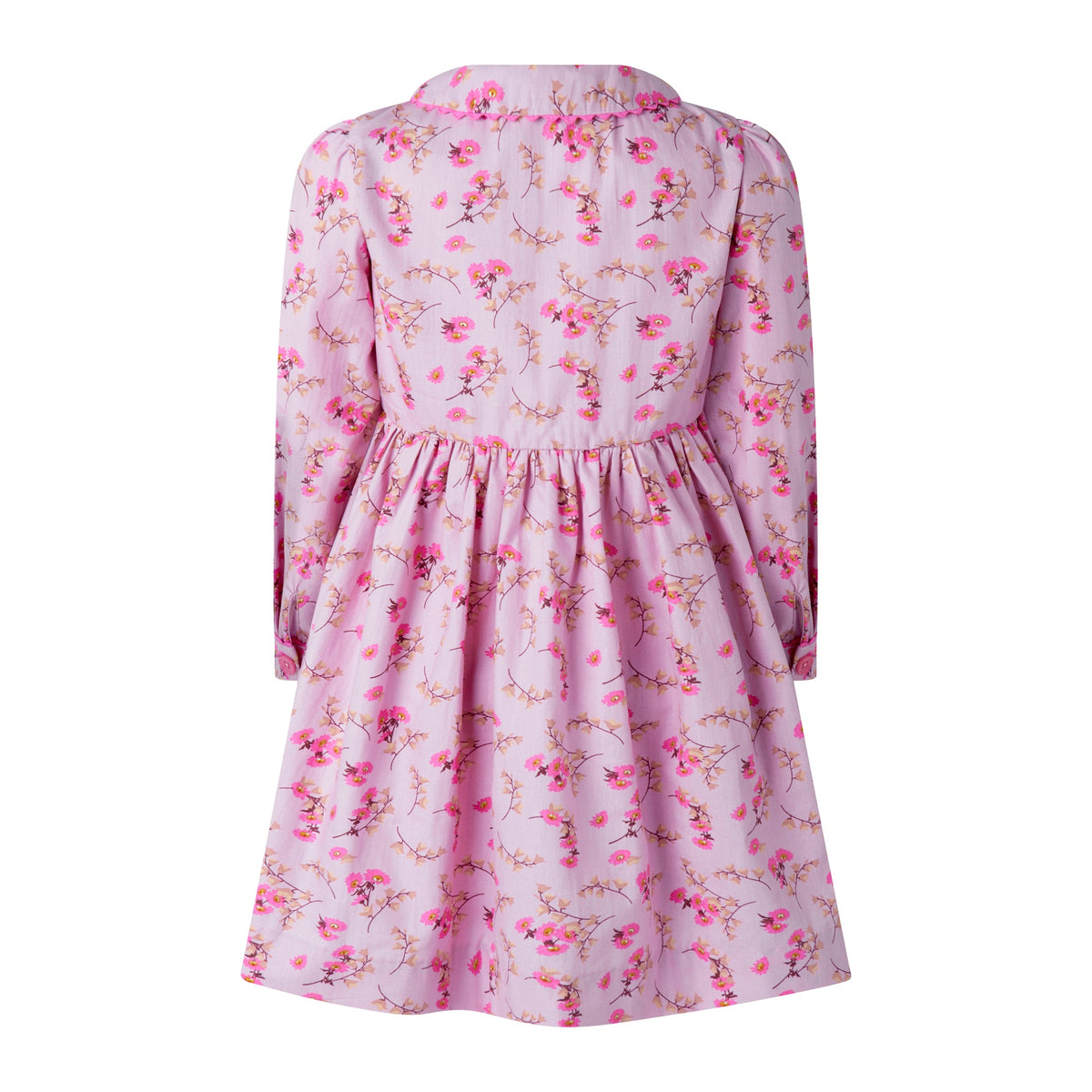 Pink Floral Foxglove Button-Front Dress Rachel Riley US