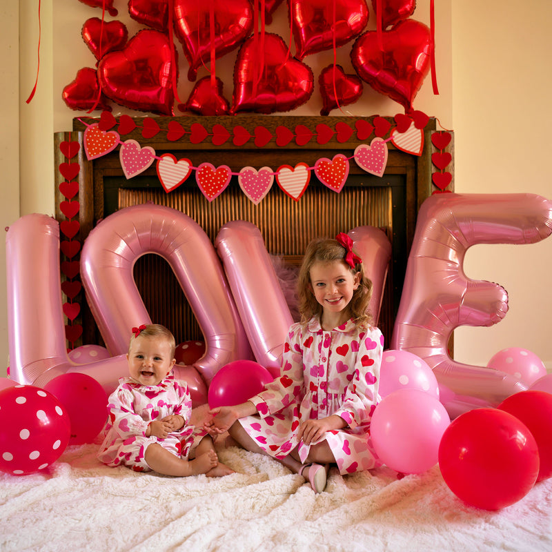 Scatter Heart Button Front Dress