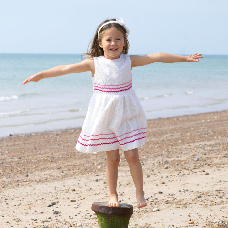 Eyelet Ric Rac Dress – Rachel Riley US
