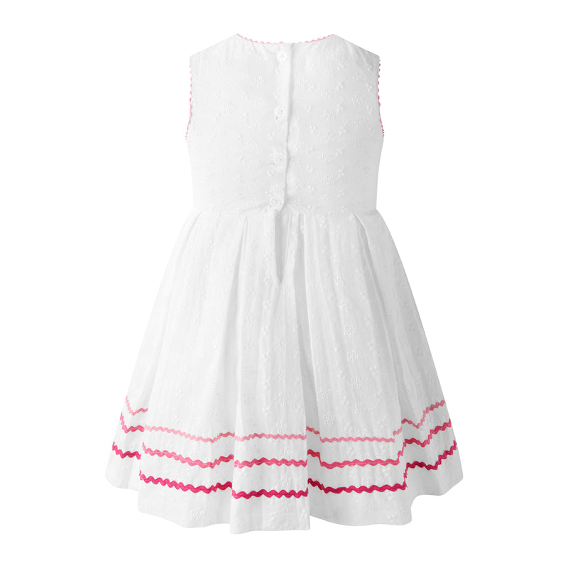 Eyelet Ric Rac Dress – Rachel Riley US