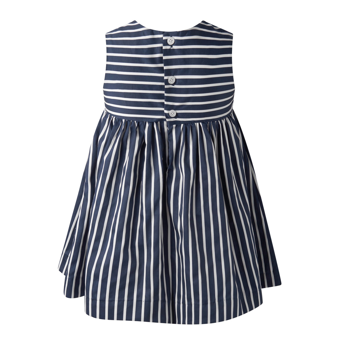Navy Stripe Bow Dress Rachel Riley US