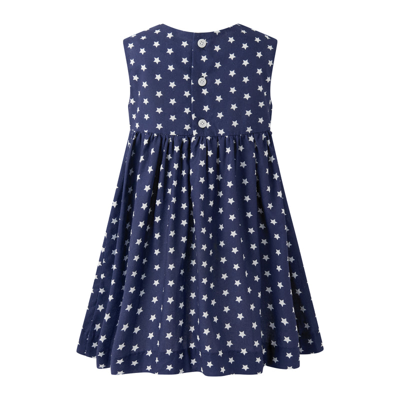 navy blue star print dress Cute Navy Blue Star Print Dress - Star Print Mini Dress