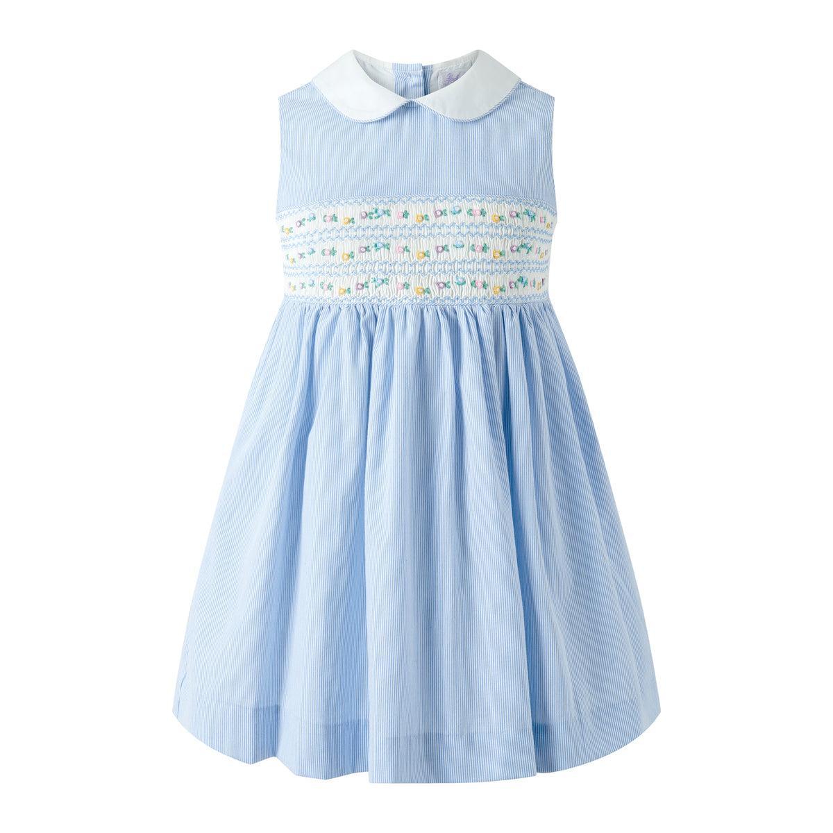 Blue Stripe Smocked Dress Rachel Riley US