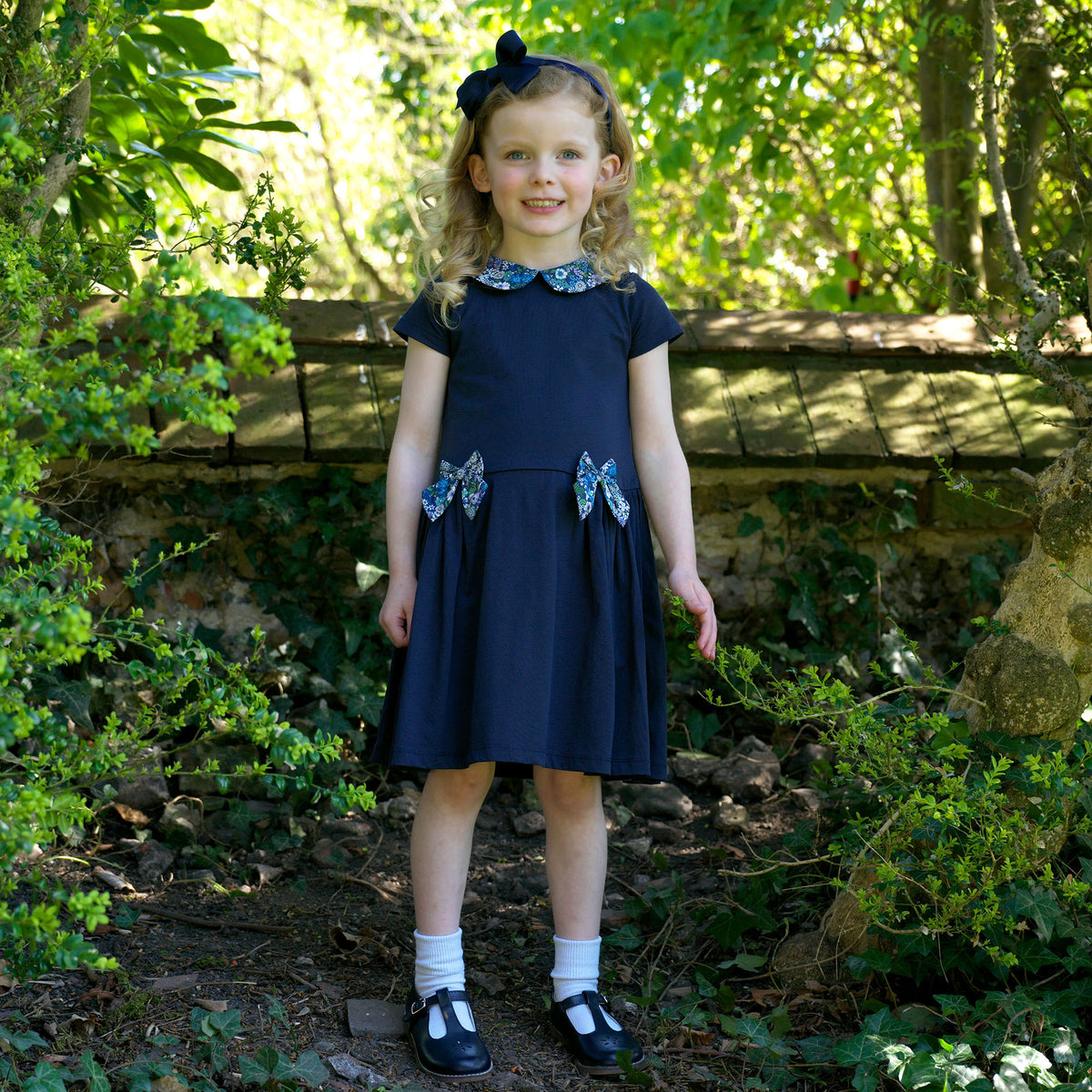 Dahlia Jersey Bow Dress Rachel Riley US