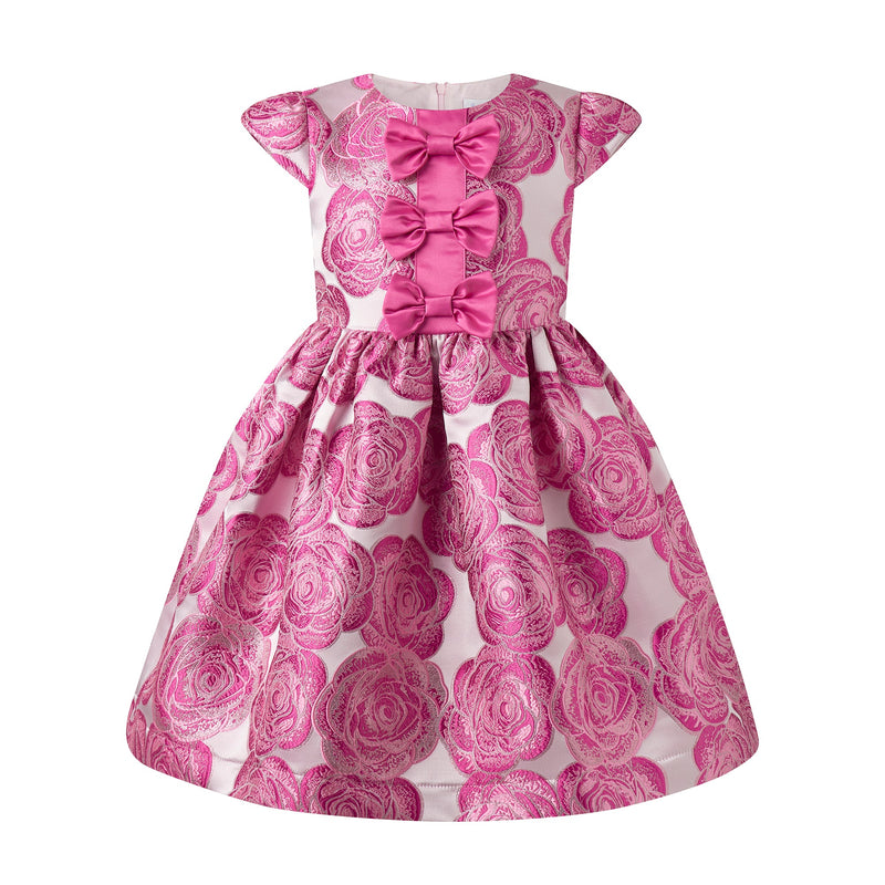 Pink Rose Damask Dress Rachel Riley US